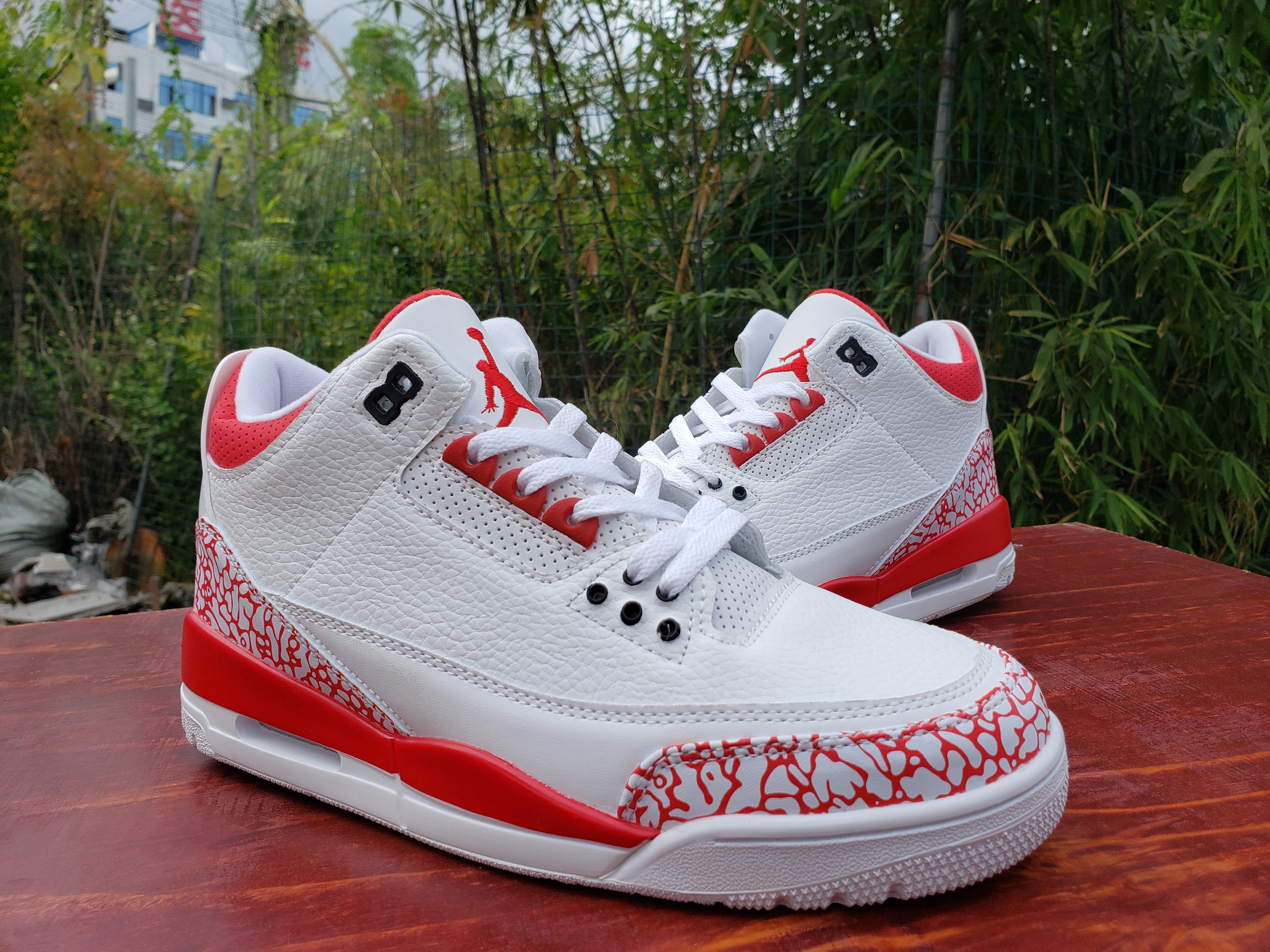 2020 Air Jordan 3 Retro White Red Shoes - Click Image to Close